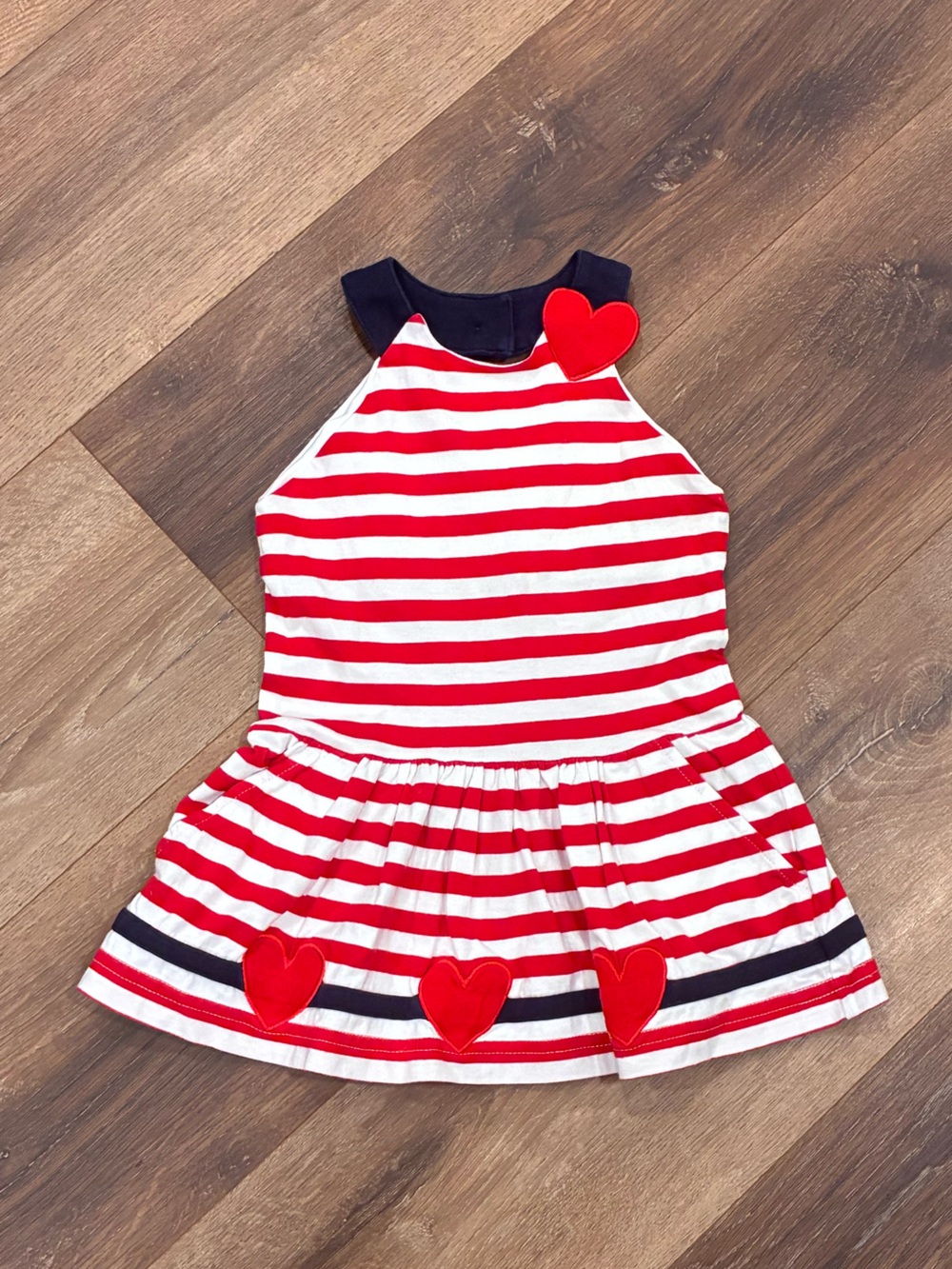 Florence Eiseman Sleeveless Heart Tunic Dress Patriotic Summer Outfit 2T